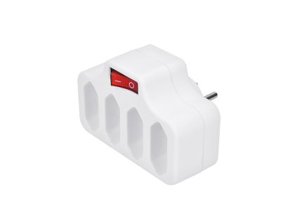 solight rozbocovac 4 x 25a biely vypinac