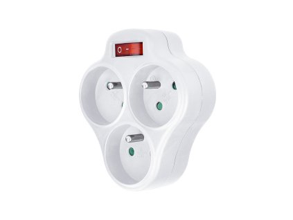 solight rozbocovac 3 x 10a biely vypinac