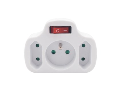 solight rozbocovac 1x 10a 2x 25a biely vypinac