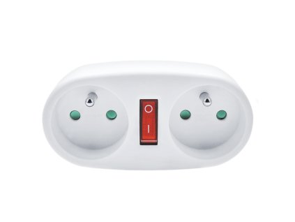 solight rozbocovac 2 x 10a biely vypinac