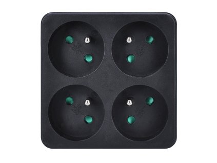 solight rozbocovac 4 x 10a cierny