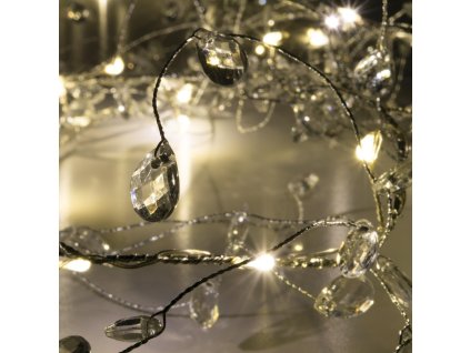 micro led svietiaci retazec s perlami