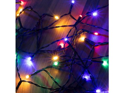 led bateriovy svietiaci retazec 50 led farebny casovac