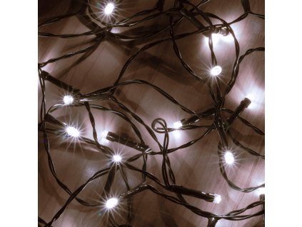 led svietiaci retazec 50 led studena biela s casovacom