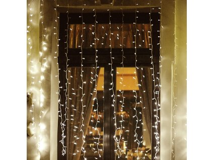 led svietiaci zaves na vonkajsie pouzitie 2 x 1 m 210 teplych bielych led