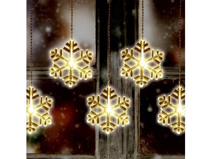 led svetelny zaves snehova vlocka