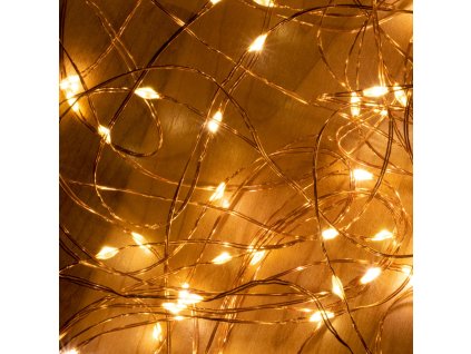 zvazok micro led svietiaci retazcov 6 retazcov 25 led tepla biela