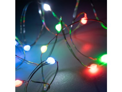 micro led es svietiaci retazec rgb 100 led 12 prg