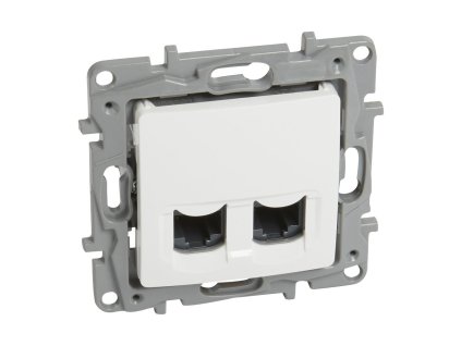 niloe 764578 zasuvka 2xrj45 cat6 ftp biela