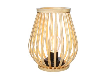 solight bambusovy lampas s led ziarovkou tepla biela 2x aa 20cm