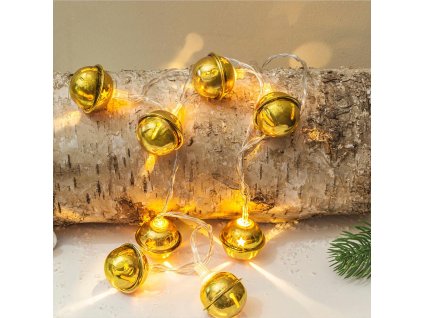 solight led vianocna retaz rolnicky 10x led zlata 15m 2x aa