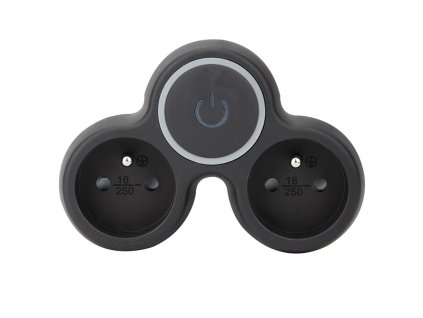 solight rozbocovac 2x 10a cierny vypinac