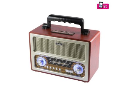 retro prenosne radio ac dc mp3 bt 3 pasmovy rrt3