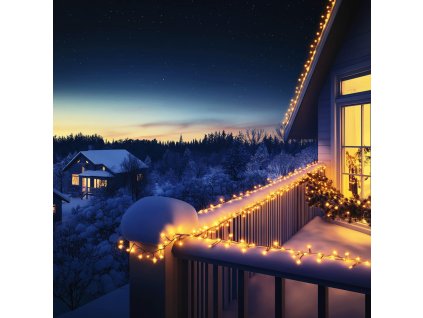 spojovatelny svietiaci retazec 200 led biely kabel na vonkajsie pouzitie ksiw200ww