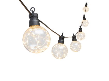 party svietiaci retazec spojovatelny micro led tepla biela gula 5 m lpl 10 globe