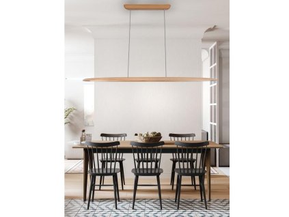 dreveny luster na lanku z masivneho dreva led 22w 1300 wrl0321