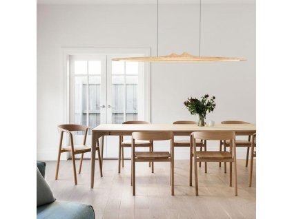 dreveny luster na lanku z masivneho dreva led 22w 1200 wrl0921