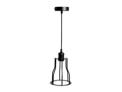 zavesne cierne kovove svietidlo 1 x e27 me0009