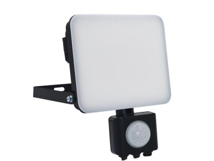 vonkajsi cierny led reflektor so senzorom 50w 4000k lf7024s