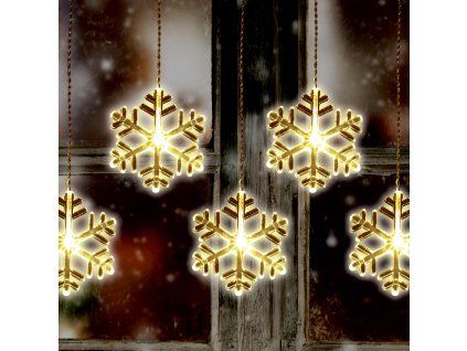 led svetelny zaves snehova vlocka