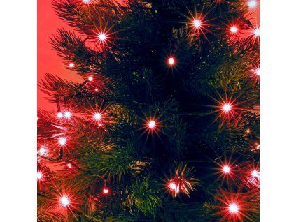 led svietiaci retazec cervena 50 led