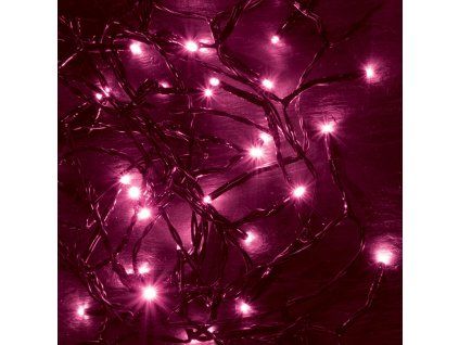 led svietiaci retazec ruzova 100 led