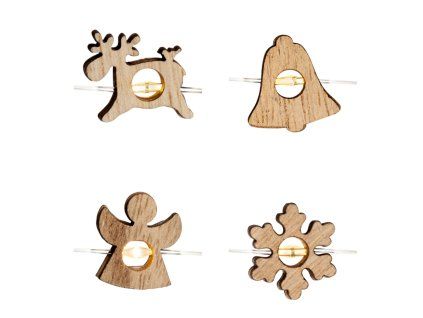 micro led svietiaci retazec 20 led 4 druhy figurok