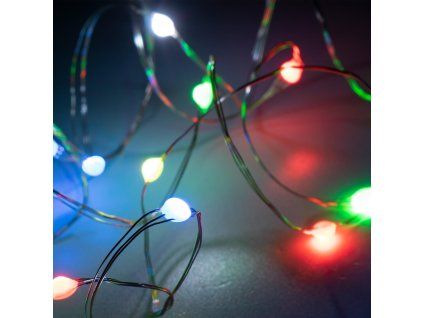 micro led es svietiaci retazec rgb 100 led 12 prg