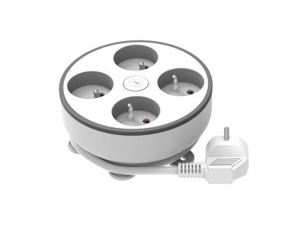 solight 4z predlzovaci privod 2m 3 x 1mm2 biely vypinac