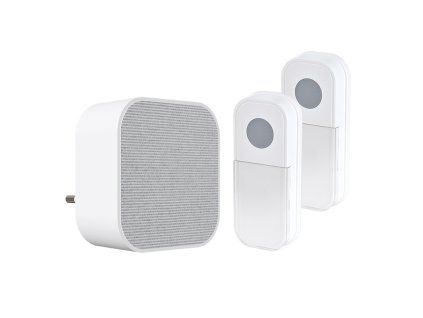 solight bezdrotovy zvoncek 2 tlacidla do zasuvky 180m biely learning code