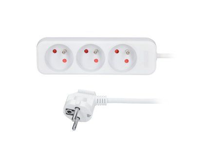 solight predlzovaci privod 3 zasuvky biely 3m