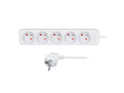 solight predlzovaci privod 5 zasuviek biely 3m