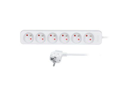 solight predlzovaci privod 6 zasuviek biely 5m