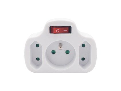 solight rozbocovac 1x 10a 2x 25a biely vypinac