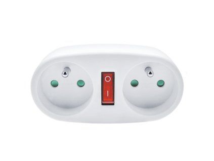 solight rozbocovac 2 x 10a biely vypinac