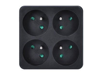 solight rozbocovac 4 x 10a cierny