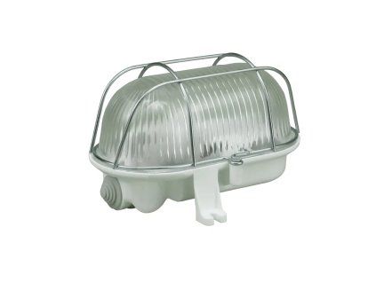 svietidlo oval max60w kovova mriezka biele