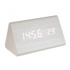 digitalny led budik biele drevo oc 07