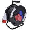 solight predlzovaci privod na bubne 3 zasuvky vonkajsi 400v 230v 25m gumovy kabel 3x15mm2 ip44