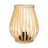 solight bambusovy lampas s led ziarovkou tepla biela 2x aa 20cm