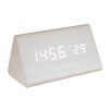 digitalny led budik biele drevo oc 07