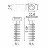 drziak viazacej pasky na dieru 8mm cierny 100ks th01
