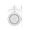 led svietidlo high bay ufo 100w ip65 5000k 0 10v lu421 1