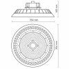 led svietidlo high bay ufo 200w ip65 5000k 1 10v lu323 1