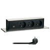 solight 3z usb ac 20w pd vysuvny blok zasuviek 2m nerez ocel