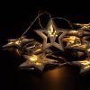 solight led vianocna retaz hviezdy 10x led drevo 15m 2x aa