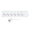 solight predlzovaci privod 6 zasuviek 2m 3 x 1mm2 biely 61 vypinac