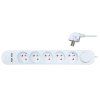 solight predlzovaci privod 5 zasuviek usb 24a biely 3 x 1mm2 vypinac 2m