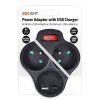 solight rozbocovac s usb ac nabijackou 2 x 10a cierny vypinac