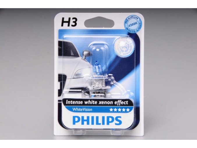 blistr H3 12V 55W PK22s WhiteVision PHILIPS